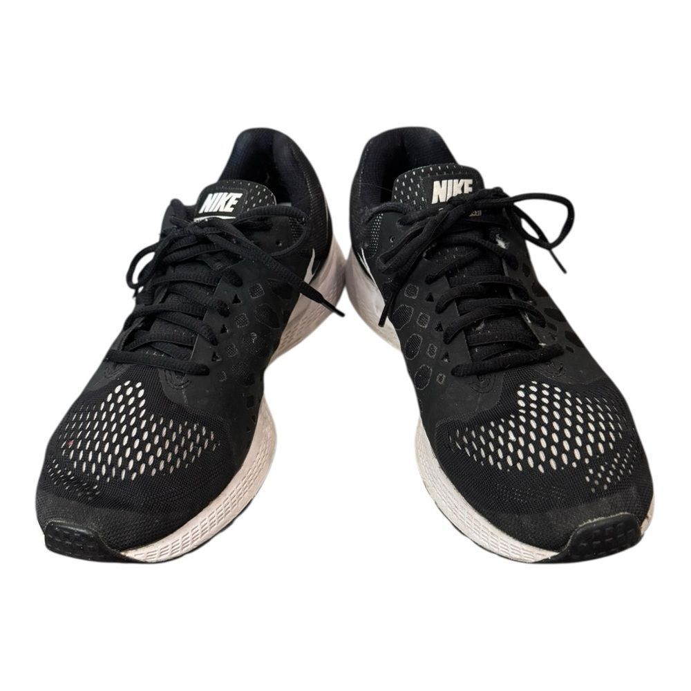 Nike Women's Air Zoom Pegasus 31 Black and White 654486-010 Running Shoes 11 - Picture 3 of 6
